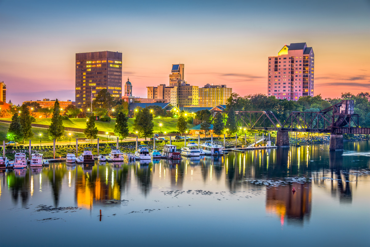 skyline di augusta georgia usa