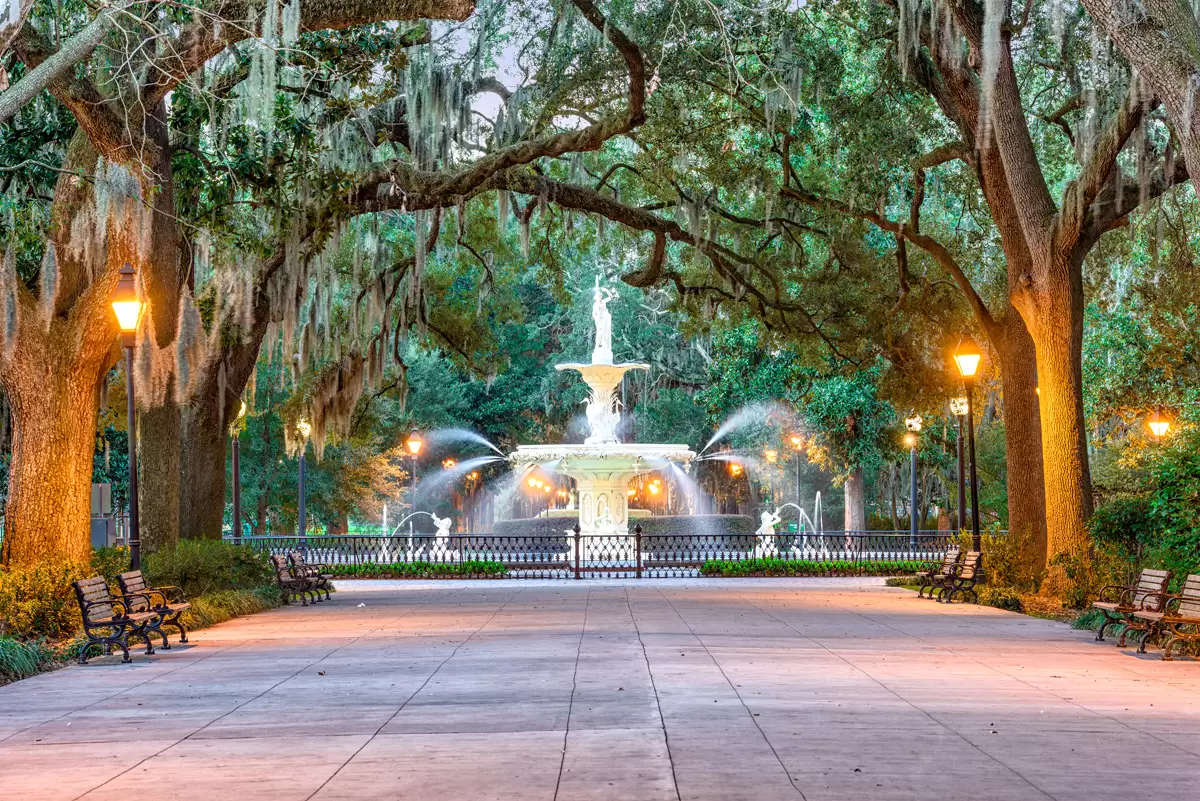 Savannah-Georgia-Brunnen