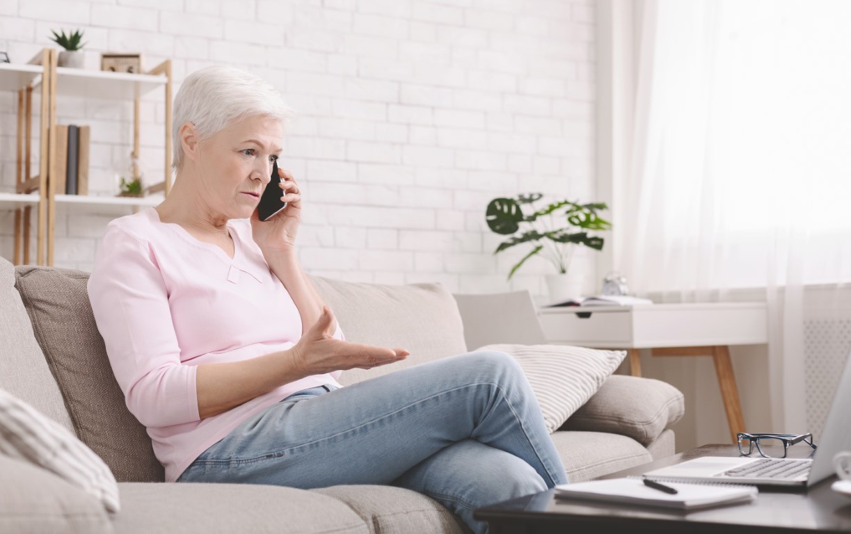 senior woman talking on phone